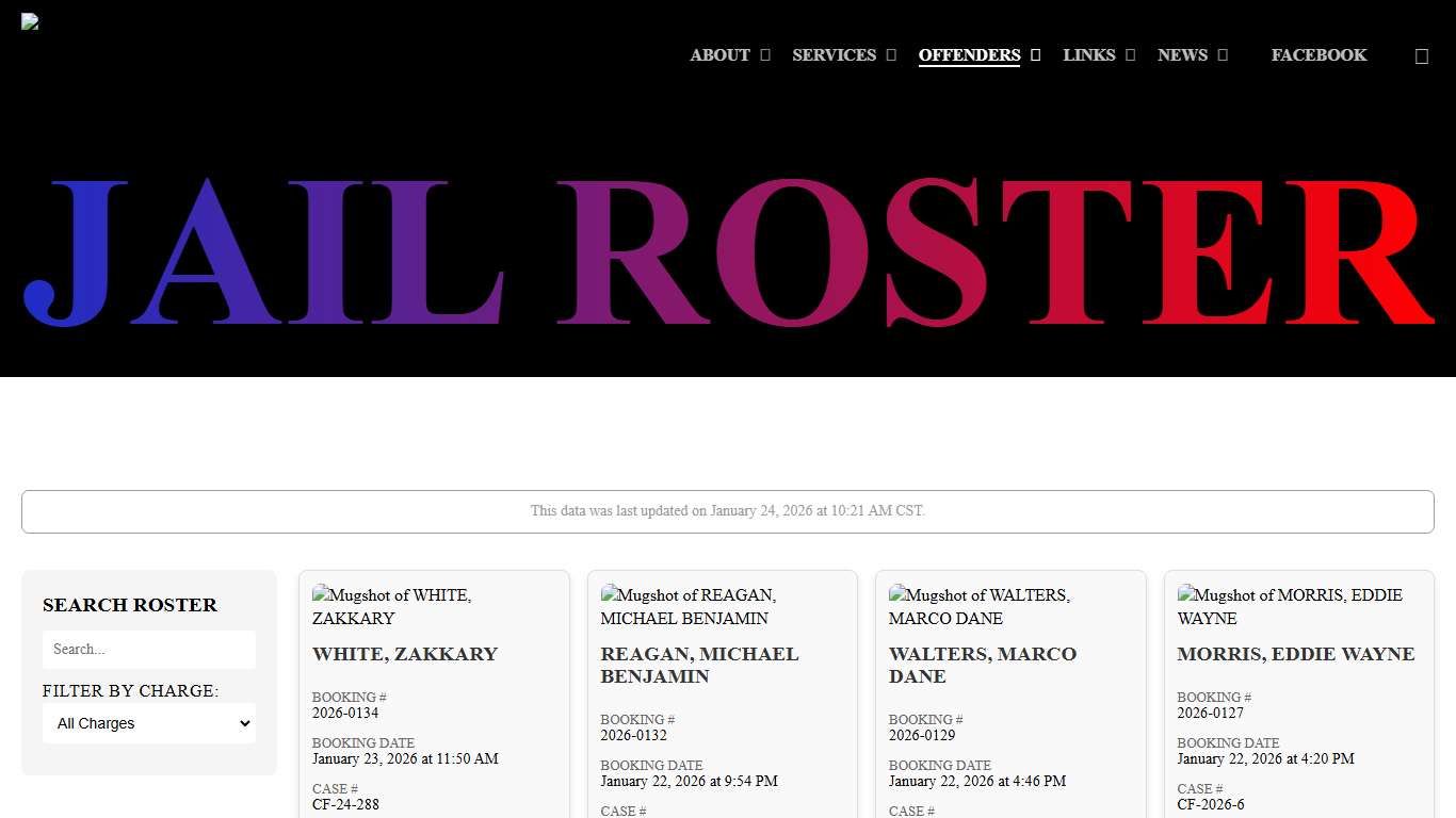 Jail Roster - Pittsburg County Sheriff's Office